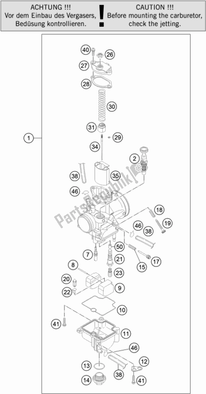 Todas as partes de Carburador do Husqvarna TC 85 17/ 14 EU 851714 2021