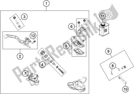 All parts for the Front Brake Control of the Husqvarna TC 85 17/ 14 EU 851714 2021