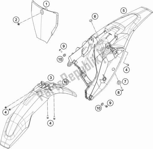 Tutte le parti per il Maschera, Parafanghi del Husqvarna TC 85 17/ 14 EU 851714 2021