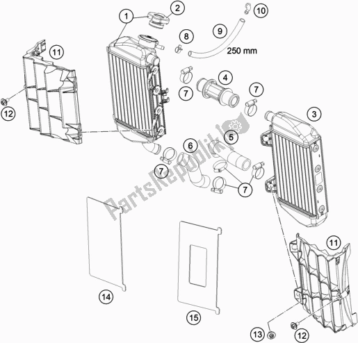 Todas las partes para Sistema De Refrigeración de Husqvarna TC 85 17/ 14 EU 851714 2022