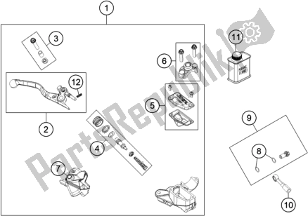 All parts for the Front Brake Control of the Husqvarna TC 85 17/ 14 EU 851714 2022