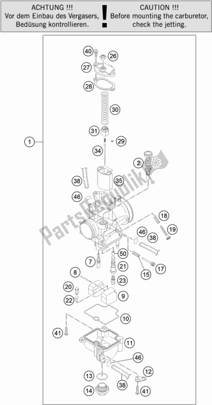 Todas as partes de Carburador do Husqvarna TC 85 19/ 16 851916 2020