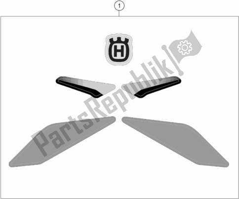 All parts for the Decal of the Husqvarna TC 85 19/ 16 851916 2020