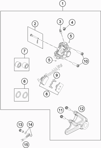 Tutte le parti per il Pinza Freno Posteriore del Husqvarna TC 85 19/ 16 851916 2020