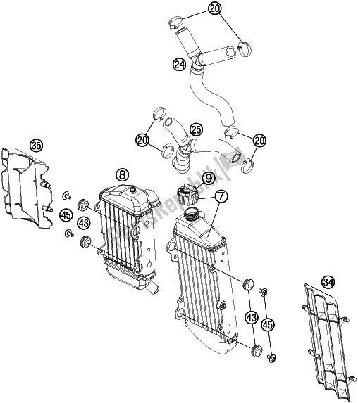 All parts for the Cooling System of the Husqvarna TC 85 19/ 16 EU 851916 2016
