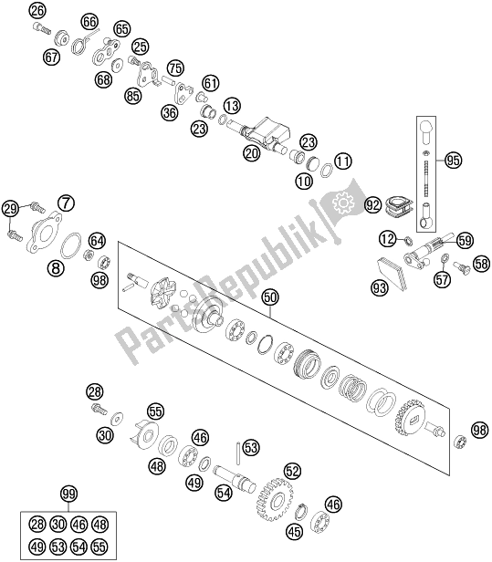 Tutte le parti per il Controllo Di Scarico del Husqvarna TC 85 19/ 16 EU 851916 2016