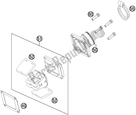 Todas las partes para Caja De Válvula De Lámina de Husqvarna TC 85 19/ 16 EU 851916 2016