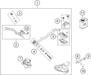 Wszystkie części do Front Brake Control Husqvarna TC 85 19/ 16 EU 851916 2018