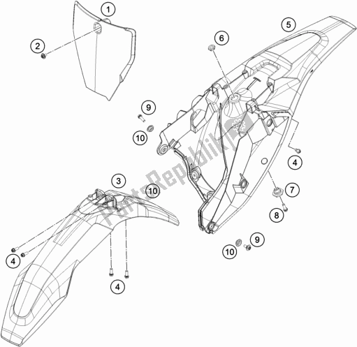 Wszystkie części do Maska, B? Otniki Husqvarna TC 85 19/ 16 EU 851916 2018