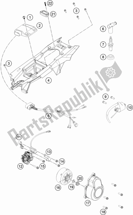 Tutte le parti per il Sistema Di Accensione del Husqvarna TC 85 19/ 16 EU 851916 2019