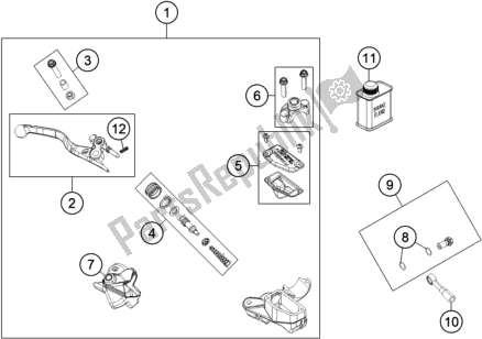 Todas as partes de Front Brake Control do Husqvarna TC 85 19/ 16 EU 851916 2021