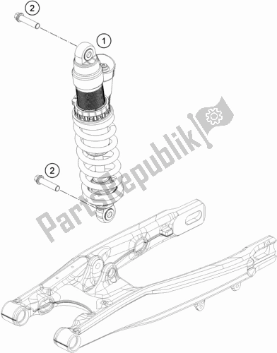 All parts for the Shock Absorber of the Husqvarna TC 85 19/ 16 EU 851916 2021