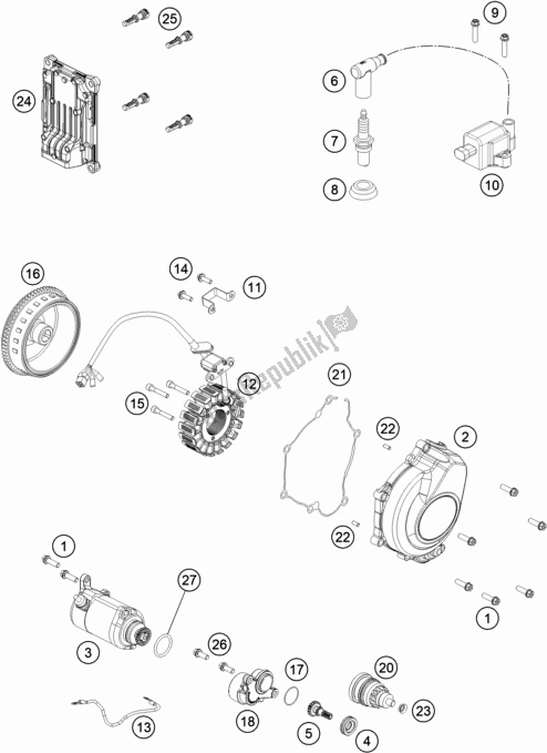 Tutte le parti per il Sistema Di Accensione del Husqvarna TE 150I EU 2020