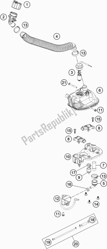 Todas as partes de Sistema De Lubrificação do Husqvarna TE 150I EU 2020