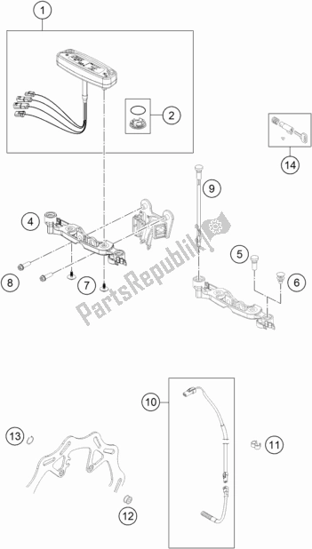 Todas as partes de Instrumentos / Sistema De Bloqueio do Husqvarna TE 150I EU 2021