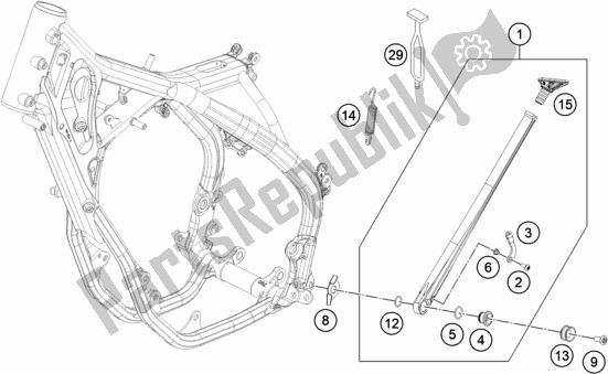 Toutes les pièces pour le Béquille Latérale / Centrale du Husqvarna TE 150I EU 2021