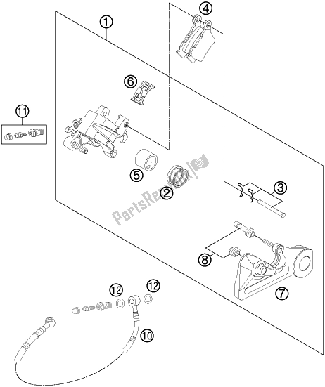 Tutte le parti per il Pinza Freno Posteriore del Husqvarna TE 250 2016