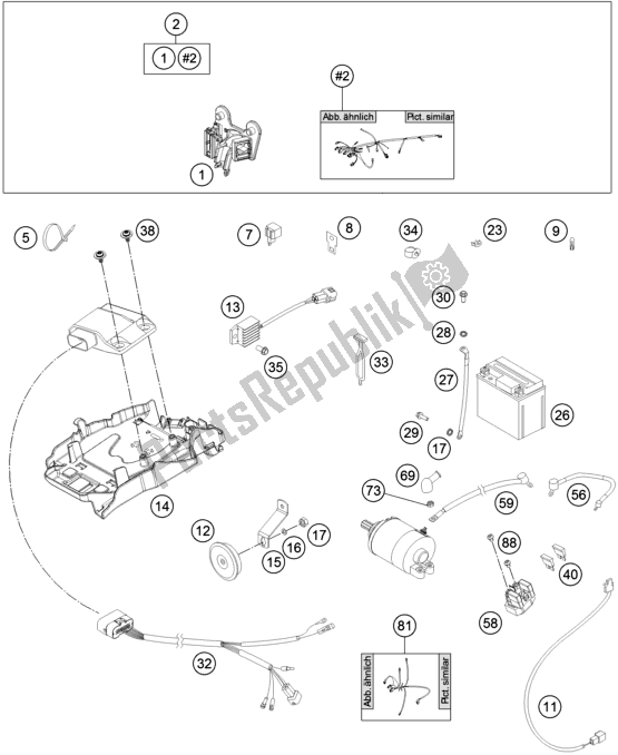 Todas las partes para Arnés De Cableado de Husqvarna TE 250 2016