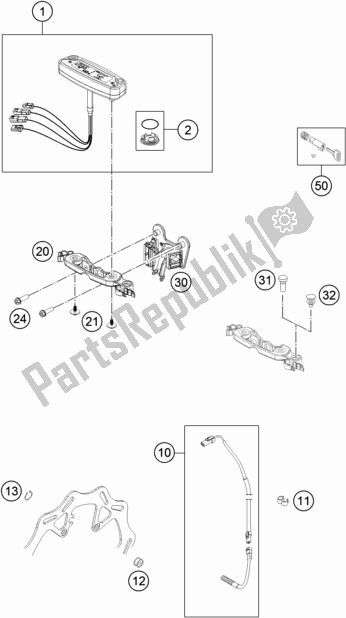 All parts for the Instruments / Lock System of the Husqvarna TE 250 2017