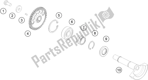 All parts for the Balancer Shaft of the Husqvarna TE 250 2018