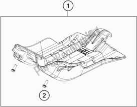 All parts for the Engine Guard of the Husqvarna TE 250 2018