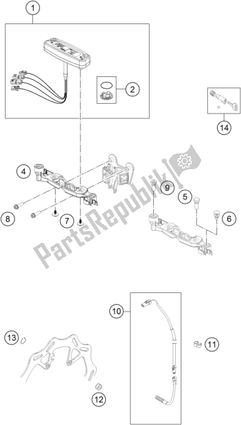 All parts for the Instruments / Lock System of the Husqvarna TE 250I EU 2018