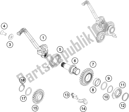 Todas as partes de Chute Inicial do Husqvarna TE 250I EU 2018