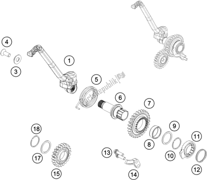 Todas as partes de Chute Inicial do Husqvarna TE 250I EU 2019