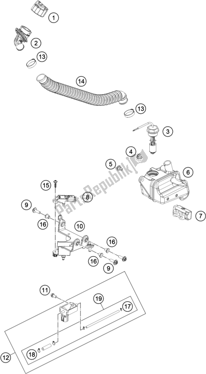 All parts for the Lubricating System of the Husqvarna TE 250I EU 2019