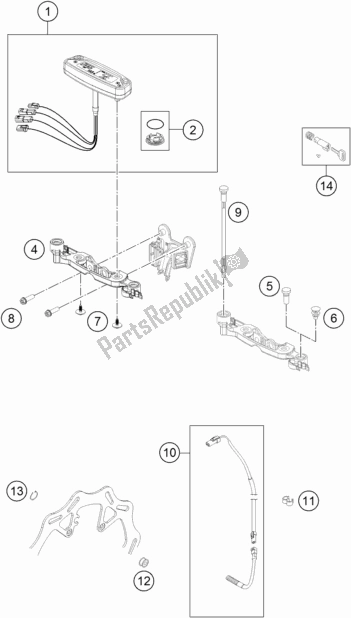 Todas as partes de Instrumentos / Sistema De Bloqueio do Husqvarna TE 250I EU 2020