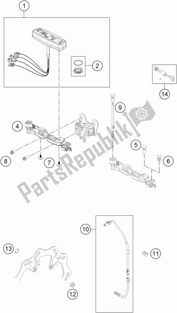 All parts for the Instruments / Lock System of the Husqvarna TE 250I EU 2021