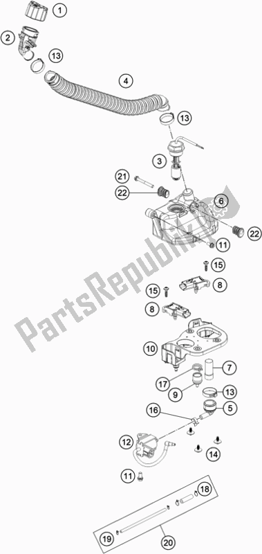 All parts for the Lubricating System of the Husqvarna TE 250I EU 2021