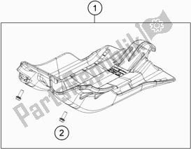 All parts for the Engine Guard of the Husqvarna TE 250I EU 2022