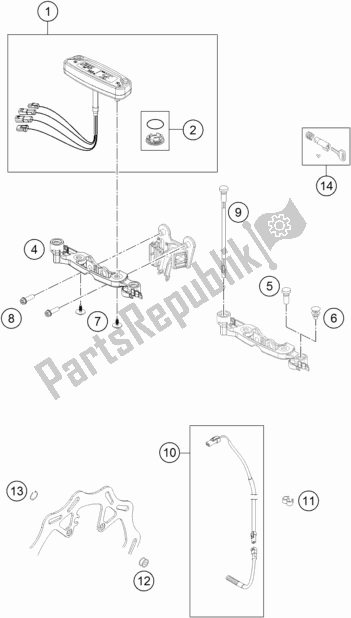 All parts for the Instruments / Lock System of the Husqvarna TE 250I EU 2022