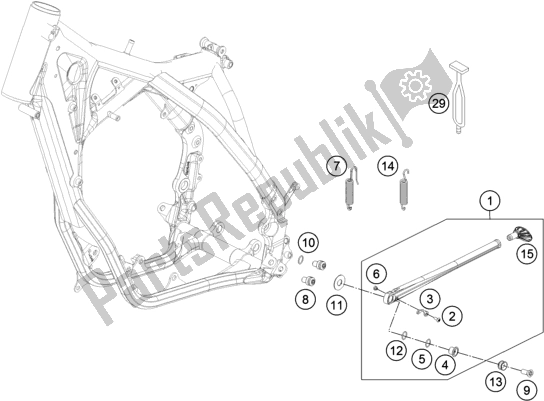 Wszystkie części do Podstawka Boczna / ? Rodkowa Husqvarna TE 300 2016