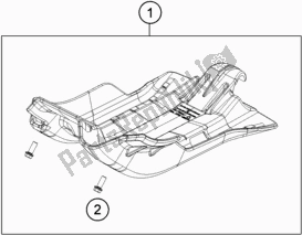 All parts for the Engine Guard of the Husqvarna TE 300 2017