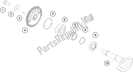 All parts for the Balancer Shaft of the Husqvarna TE 300 2018