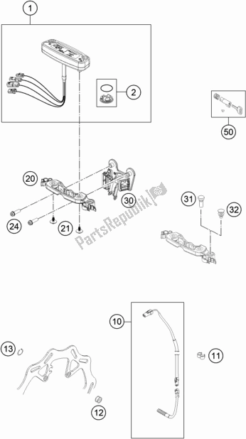 All parts for the Instruments / Lock System of the Husqvarna TE 300 2018