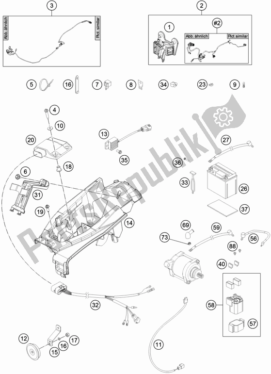 All parts for the Wiring Harness of the Husqvarna TE 300 2018