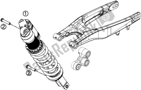 All parts for the Shock Absorber of the Husqvarna TE 300 EU 2016