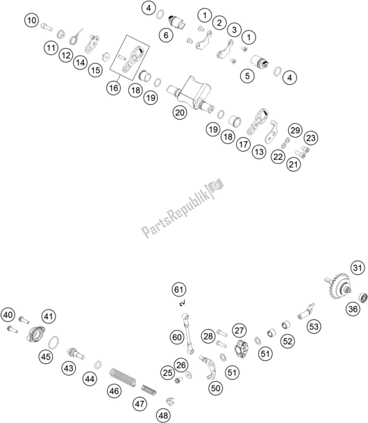 Tutte le parti per il Controllo Di Scarico del Husqvarna TE 300 EU 2017