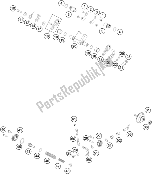 All parts for the Exhaust Control of the Husqvarna TE 300I EU 2018