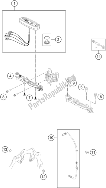 Todas las partes para Instrumentos / Sistema De Bloqueo de Husqvarna TE 300I EU 2018