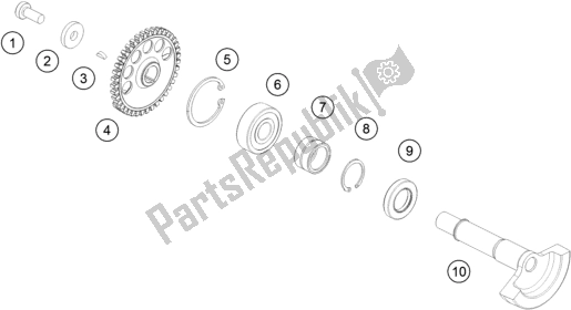 All parts for the Balancer Shaft of the Husqvarna TE 300I EU 2019