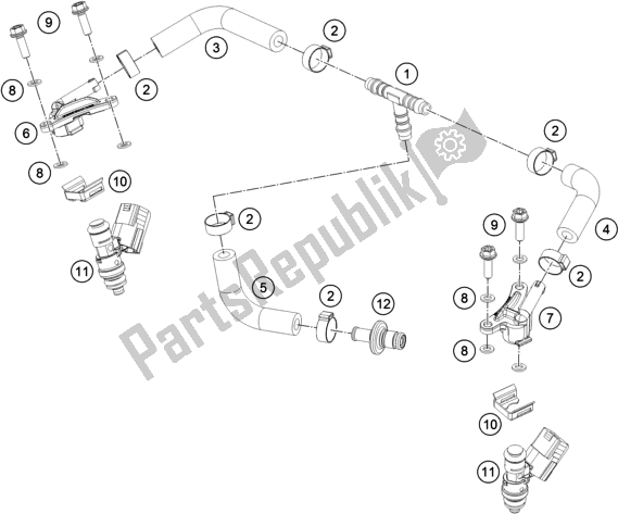 Wszystkie części do Fuel Distributor Husqvarna TE 300I EU 2019