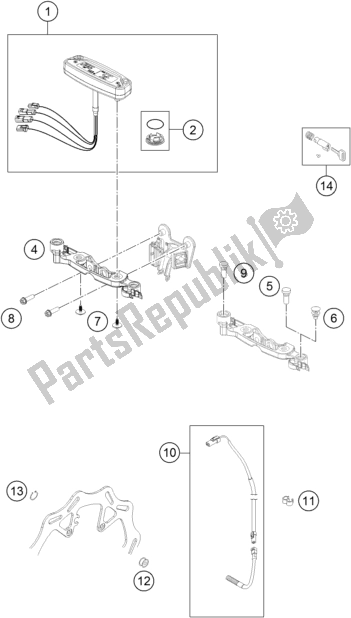 All parts for the Instruments / Lock System of the Husqvarna TE 300I EU 2019