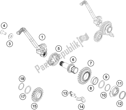 Todas as partes de Chute Inicial do Husqvarna TE 300I EU 2019