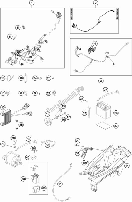 All parts for the Wiring Harness of the Husqvarna TE 300I EU 2019