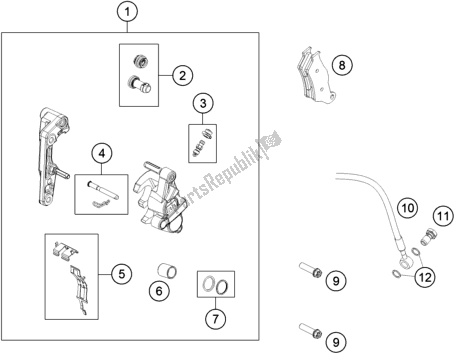 Tutte le parti per il Pinza Freno Anteriore del Husqvarna TE 300I EU 2020