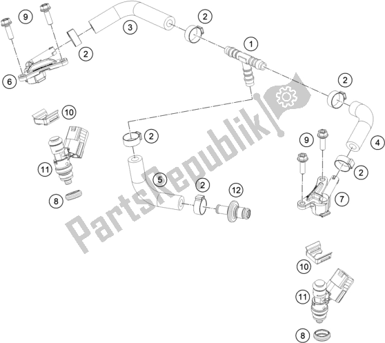 Alle onderdelen voor de Fuel Distributor van de Husqvarna TE 300I EU 2020